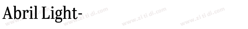 Abril Light字体转换